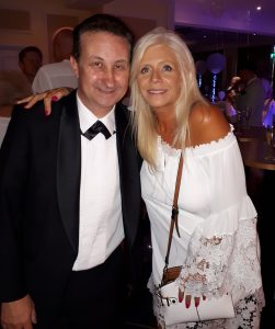 Swindon wedding magician Andy Field with a guest called Karen