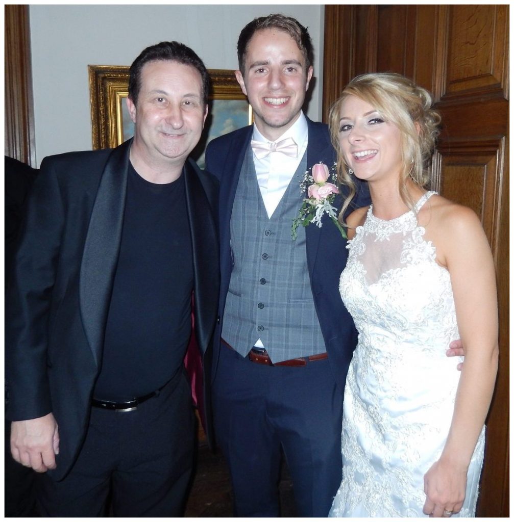 Leeds magician with Bride and Groom