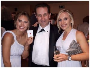 Andy Field performing close up magic for guests at a private party in Cheltenham