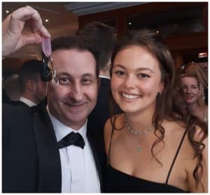 Oxford wedding magician Andy Field performing a close-up ring trick for a wedding guest