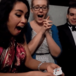 Guests at the wedding look on in amazements as the magic unfolds