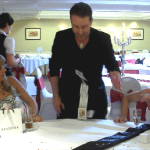Andy Field showcases his amazing sleight of hand to a bride and groom