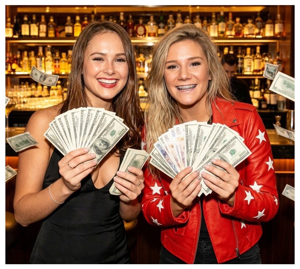 How Much Does a Magician Cost in Oxford? Two women holding money while discussing how much a magician costs in Oxford